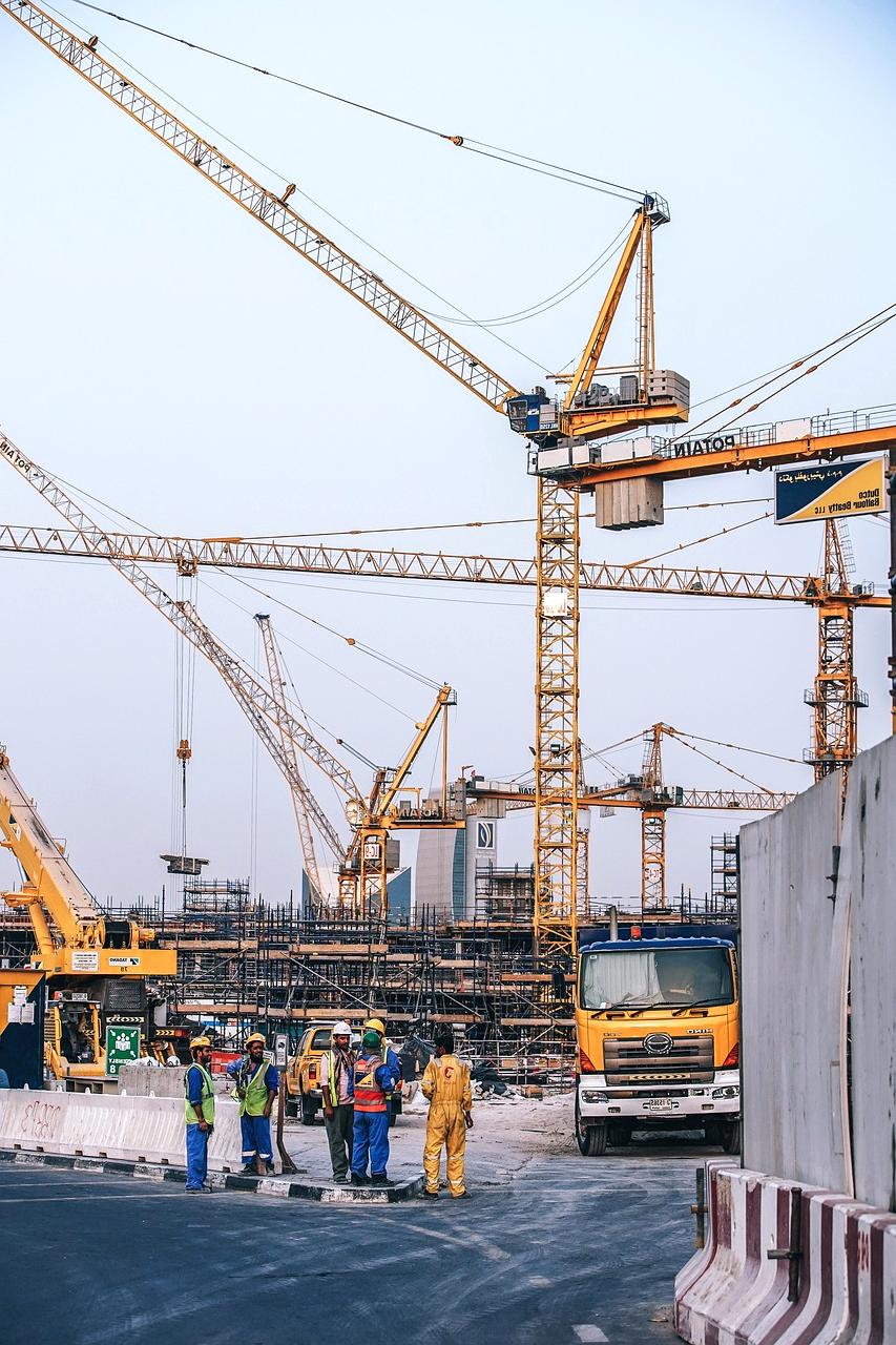Coal mining operation with heavy machinery